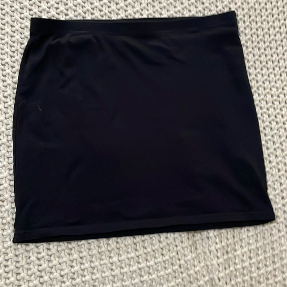 Black mini skirt